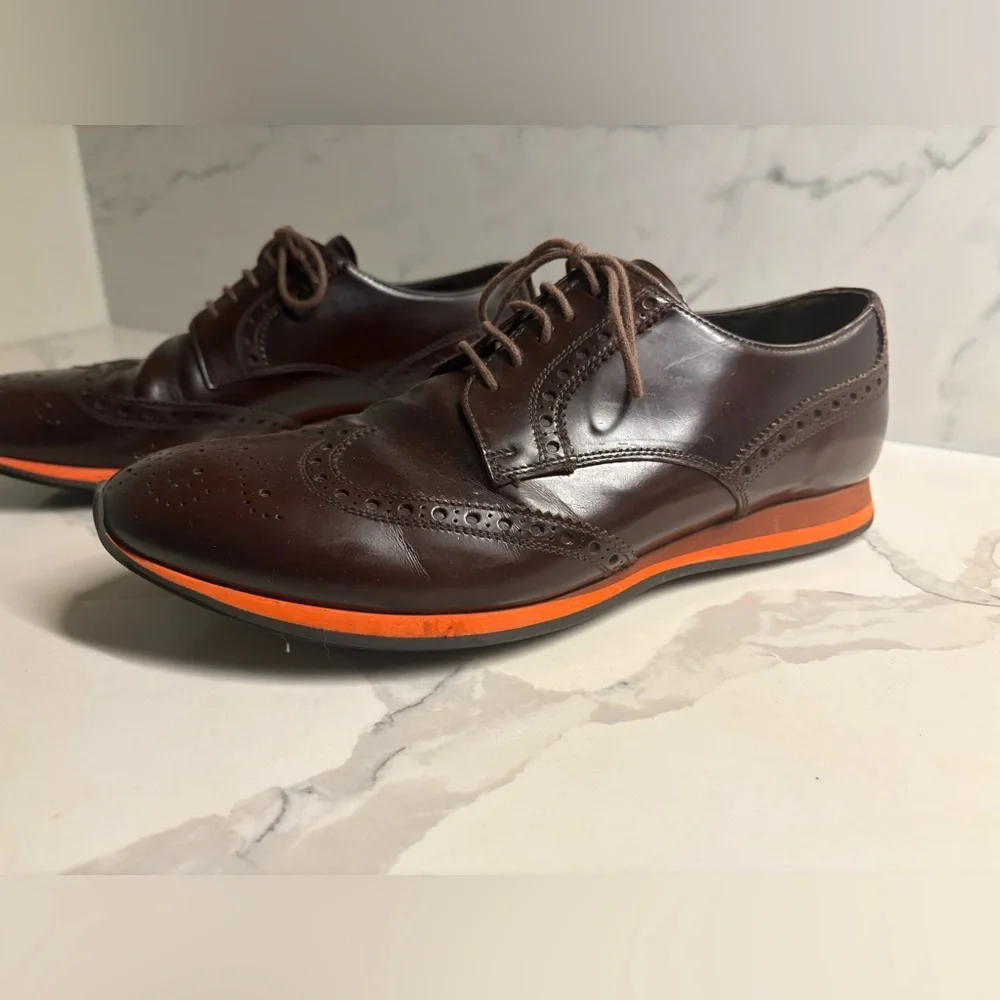 Prada men’s wingtip black 7 1/2 - Picture 1 of 6